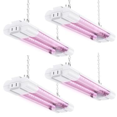 Imagem de Sunco Lighting Luz De Cultivo Led 1 Pé, 10 W, Espectro Total, Para Início Sementes, Mudas, Plantas Interior, Luminária Suspensa Com Plugue, Conexão Até 16, Interruptor Em Linha, Etl, Pacote 4.