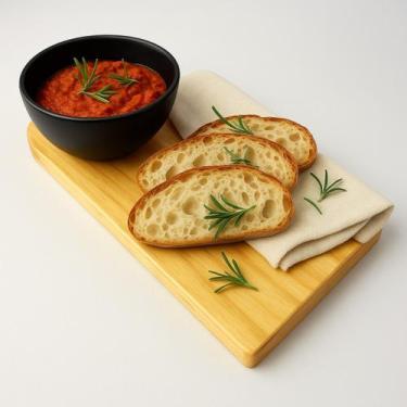 Imagem de Tábua de Servir Aperitivos Madeira Bowl Molheira Patezeira - Luggari, 