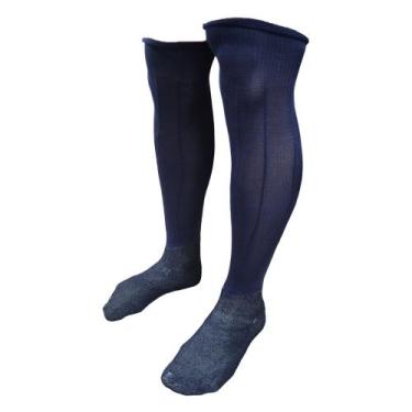 Imagem de Meião De Futebol Delfia Adulto Kit com 16 Pares, Azul marinho, Único