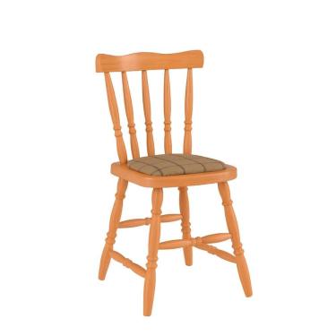 Imagem de Cadeira Madeira Maçica Daiana Estofada Natural Acetinado Piratini