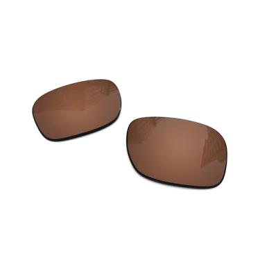 Imagem de Lentes de reposição polarizadas de 1,6 mm para óculos de sol Oakley Holbrook, proteção UV, lentes espelhadas escuras - Mais opções, Marrom âmbar - polarizado, One Size