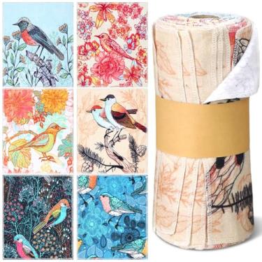 Imagem de Noveread Pacote com 36 toalhas de papel reutilizáveis toalhas de papel laváveis sem papel rolos reutilizáveis bidê de flanela a granel toalhetes de pano de algodão guardanapos de banheiro com papelão