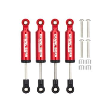 Imagem de 4pcs RC Shock Absorber Damper Internal Spring Built-in Spring for 1/10 RC Crawler Car Axial SCX10 I II III 90046 D90 RBX10 Wraith TRX4 MST Redcat Upgrade Parts (Red,80mm)