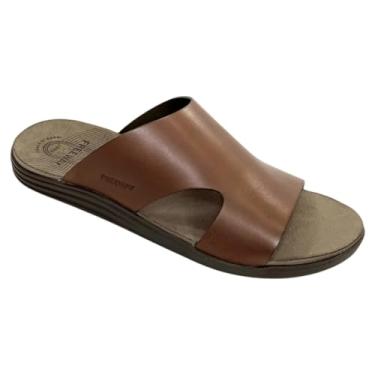 Imagem de Chinelo Slide Masculino Freeway Canastra 07 09 Macio Confortável Couro Dia a Dia Rústico