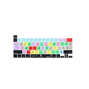 Imagem de XSKN Capa de silicone para teclado Photoshop Shortcuts para modelos Touch Bar 2019 MacBook Pro 16 polegadas A2141 2020 MacBook Pro 13,3 polegadas A2251 A2289 A2338 M1 teclado com Touch ID Versão comum