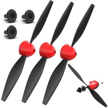 Imagem de VOLANTEXRC RC Plane Propellers, 3-Piece Set with Propeller Protectors and Adapters for RC Airplane 76105，76105V2R，76113