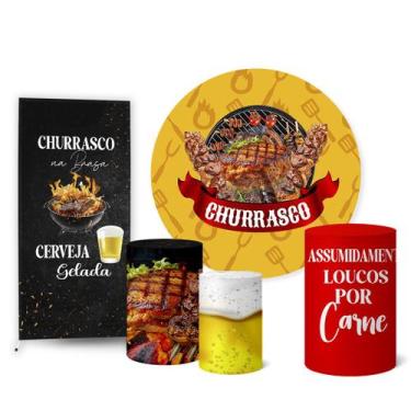 Imagem de Trio Capas Cilindro Painel Redondo 1,50 Painel Lateral Churrasco - Fad