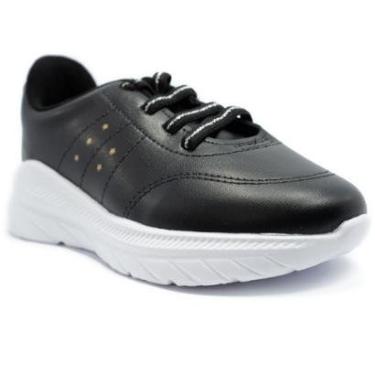 Imagem de Tênis Molekinha Infantil Menina - Preto e Dourado - 35-Feminino