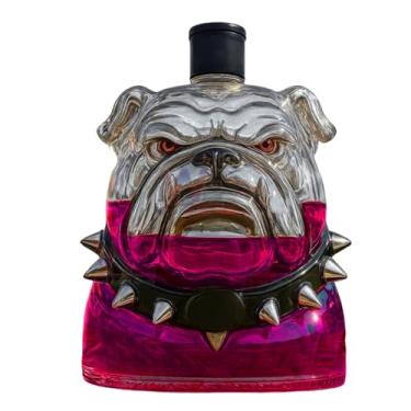 Imagem de Rrlihjgu Decantador De Uísque | Decantador De Vidro Bulldog Para Licor Vinho Whisky,Dispensador De Álcool Colecionável Decorativo Para Bar De Brandy Tequila Vodka Bourbon