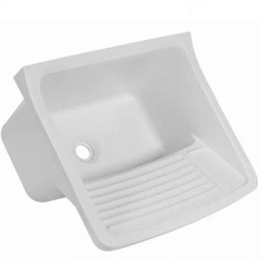 Imagem de Tanque de Plástico Lavar Roupa com Válvula 22L Astra Branco