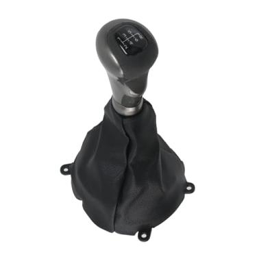 Imagem de Modengzhe Maçaneta de alavanca de mudança de marchas de carro de 6 velocidades, alavanca de handebol com tampa contra poeira para Honda Civic 2006-2011