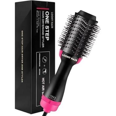 Imagem de Escova Elétrica 110v Alisadora, Secadora e Modeladora 3 em 1, 1200W, com Íons, Cerdas Mistas de Javali, Rotativa, 3 Velocidades