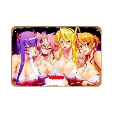 Imagem de Anime Menina Biquíni Metal Poster Sexy Arte Da Parede Decoração Para C