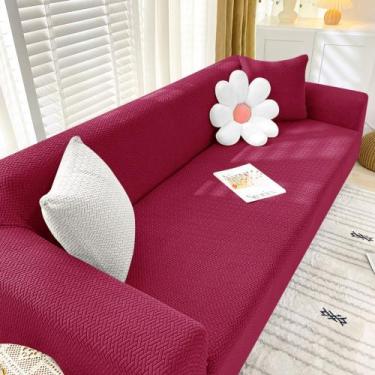 Imagem de Capa Para Sofá Estampada Elastica Protetora 1 2 3 Lugares Antiderrapan