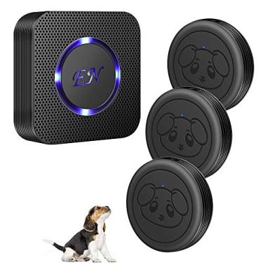 Imagem de EverNary Campainha de porta para cachorro sem fio para treinamento de potty com botão de toque à prova de água para cães incluídos 1 receptor + 3 transmissores