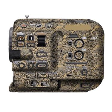 Imagem de Adesivo de capa de câmera para Sony FX6 protetor de câmera película protetora anti-arranhões decoração FX 6 (ouro onda)