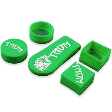 Imagem de YEUEK Suporte de giz profissional quadrado + redondo magnético para tacos de bilhar e sinuca suporte de giz silencioso, durável, acessórios de bilhar