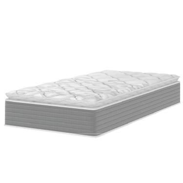 Imagem de Colchão Solteiro Molas Ensacadas Pillow Top 88x188x25cm Martino Cinza Umaflex