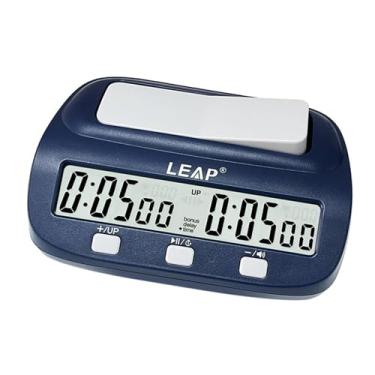 Imagem de Milageto Relógio de, Cronômetro de Jogo de Tabuleiro, Função de Memória, Cronômetro Digital Compacto de com Recursos de Atraso para Competição