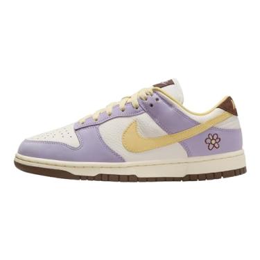 Imagem de Nike Tênis feminino Dunk Low, Flor lilás/amarelo macio/vela, 41
