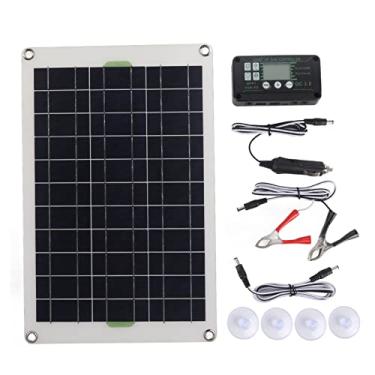 Imagem de Diydeg Kit De Controlador E Painel Solar Mppt 30A, Carregador Bateria À Prova D'Água 12V, 24V 50W Para Trailer, Barco, Marinho, Acampamento Emergência