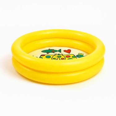 Imagem de Piscina Inflável Infantil 2 Anéis Capacidade 46L Para Água ou Bolinhas