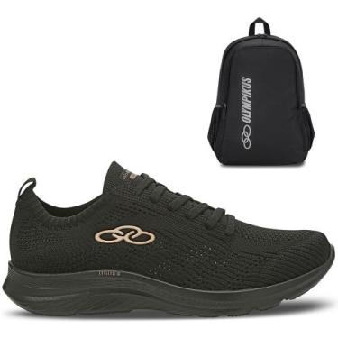 Imagem de Kit Tênis Ultraleve 130g + Mochila Essential Olympikus Feminina, Preto