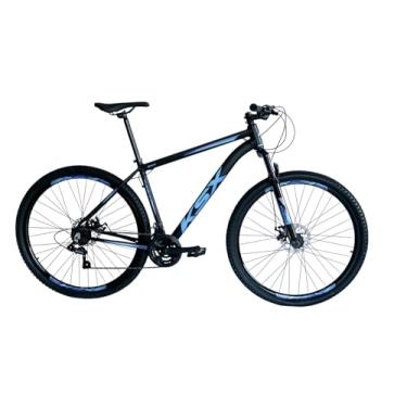 Imagem de Bicicleta Bike Aro 29 MTB Alumínio KSX SD7 24 Velocidades Câmbio ESPECIAL Cabeamento Interno Unissex (PRETA FOSCA (ADS AZUL), 17)