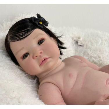 Imagem de Bebê Reborn Menina Realista, Silicone Toma Banho - Ana dolls