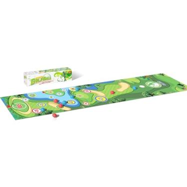 Imagem de Jogo de curling de mesa,Jogo de esporte de mesa | Jogo interativo de basquete, futebol, golfe, shuffleboard,Equipamento de jogo com 8 bolas e 1 tapete, portátil para adultos, crianças, reuniões Pinnkl
