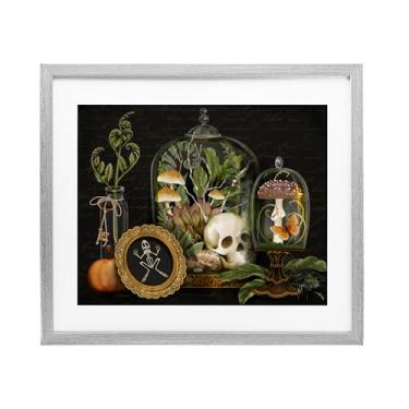 Imagem de Stupell Industries Impressão emoldurada cinza Dark Academia Terrarium Motif Under Glass por Nicole Tamarin, 13 x 16