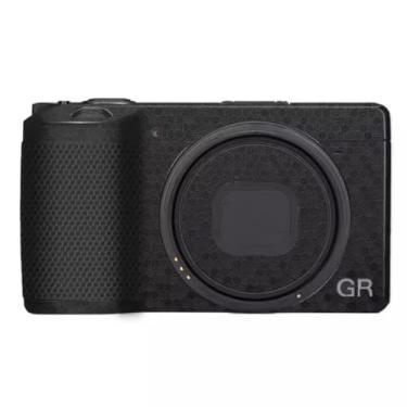 Imagem de Adesivo de câmera resistente ao desgaste GR 3 GR 3X Película protetora decalque de película protetora de precisão para Ricoh GR3 GR3X (preto favo de mel)