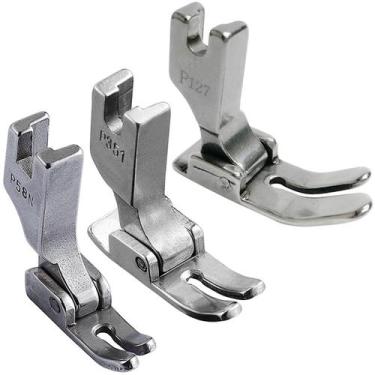 Imagem de 03 Calcador Pezinho Costura Ponto Reto Reta Maquina Industrial Estreit