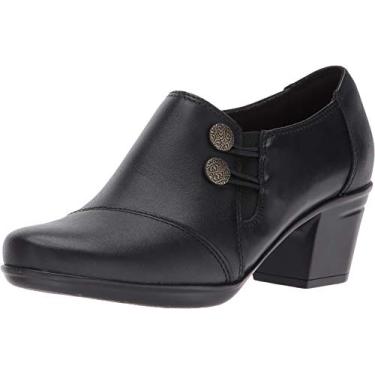 Imagem de Clarks Mocassim feminino Emslie Warren sem cadarço, Preto, 8.5 Wide