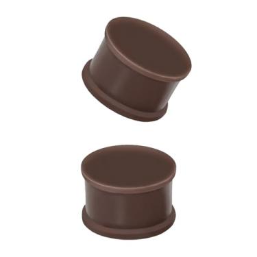 Imagem de XIMAX 2 peças alargadores de orelha de silicone sólido tom de pele colorida alargadores de orelha expansores de pele com alargador duplo retentor de pele piercing para mulheres e homens 8G-1 e 1/5.1