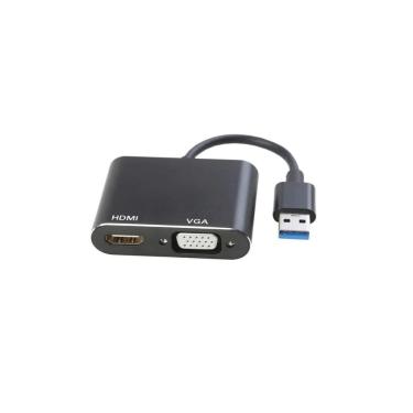 Imagem de Adaptador USB 3.0 Para HDMI Ou VGA Compatível com Windows 7 8 10