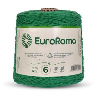Imagem de Barbante EuroRoma Colorido Nº06 1,0Kg, VERDE BANDEIRA