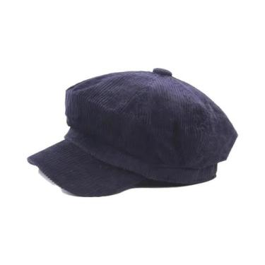 Imagem de Boina Feminina Vintage Estilo Jornaleiro, Octogonal, Para Outono/inver