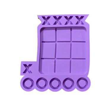 Imagem de R311 Molde de silicone jogo da velha resina decorar - confeitaria dos 
