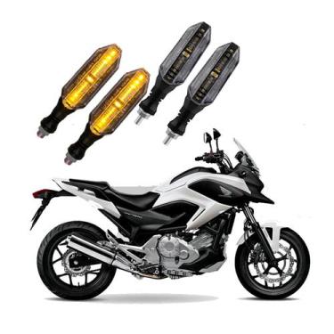 Imagem de KIT 4 Seta Esportiva Pisca de Led Modelo P26 Para Moto Honda NC 700X A