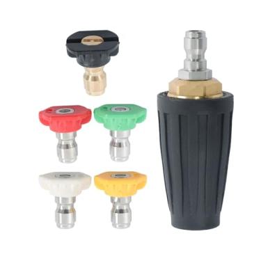 Imagem de findmall Conjunto de 5 pistolas de lavadora de alta pressão com bocais 3600PSI 1/4 conjuntos de pontas de bocal de pulverização