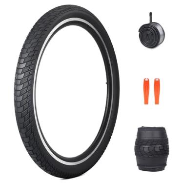 Imagem de MEGHNA Conjunto de pneus Cruiser Bike 69.8 cm Mountain Bike 69.8 cm x 6.1 cm (60-584) Pneu de substituição dobrável antiderrapante para todo terreno para bicicleta Cruiser Bike Mountain Bike Hybrid