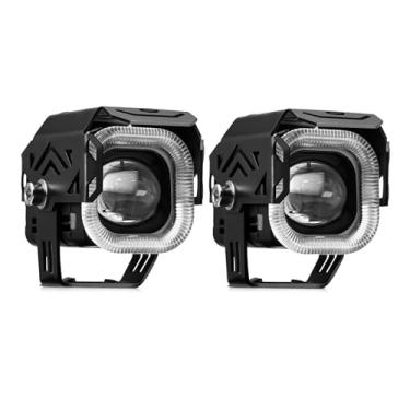 Imagem de Shkalacar Kit de luz LED holofotes de direção farol de neblina, 60W 4000LM 4 modos de iluminação luzes auxiliares LED IP68 à prova d'água compatível com caminhão trator, quadriciclo, UTV, SUV barco, 1