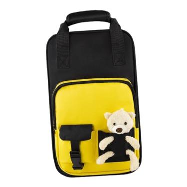 Imagem de MERIGLARE Bolsa para baqueta, estojo para armazenamento de varas de bateria, portátil, grande capacidade, à prova d'água, acessórios de percussão para, Amarelo