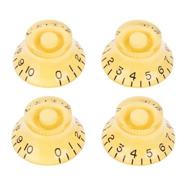 Imagem de Banworks Botões de controle de guitarra dos anos 50 24 estrias imperiais Konbs 2 tons 2 volume 6 mm (15/162.6 cm) puxadores de cartola superior para guitarras elétricas Gibson Les Paul LP SG Style