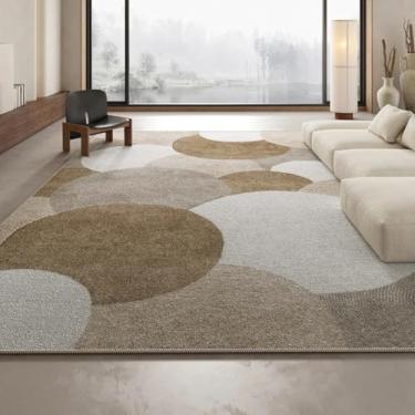 Imagem de Tapete de sala de estar simples, luxuoso, premium, tapete de chão, sofá grande, mesa de centro, cobertor, decoração para casa (160 x 230 cm (5,3 x 7,6 pés/SJR-007)