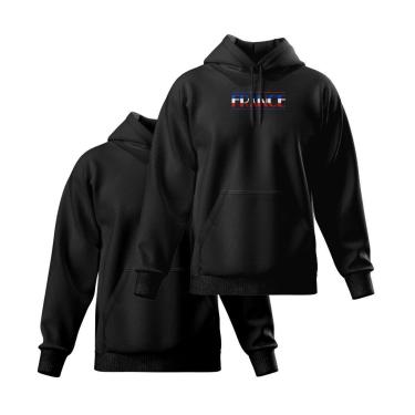 Imagem de Kit 2 Moletom Modelo Canguru Com Capuz Masculino e Feminino Liso e Estampado New York-Masculino