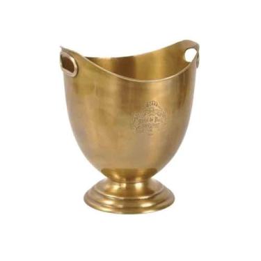 Imagem de balde de vinho Balde de gelo cobre para resfriamento vinho, conjunto clássico bar, objetos decorativos, ornamento, grande balde pelota Refrigerador de cerveja(Grande)