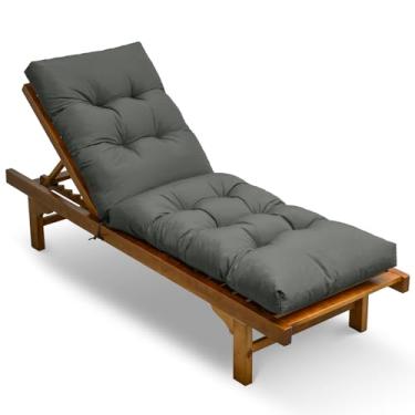 Imagem de LCYY.TG Almofadas de espreguiçadeira para ambientes externos, 189 x 55 x 12 cm, à prova d'água, resistentes ao desbotamento, para móveis ao ar livre, pátio, jardim e piscina