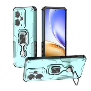 Imagem de SORAKA Capa para realme 14 5G com suporte metálico giratório de 360 graus peça de ferro magnética para suporte magnético para telefone de carro